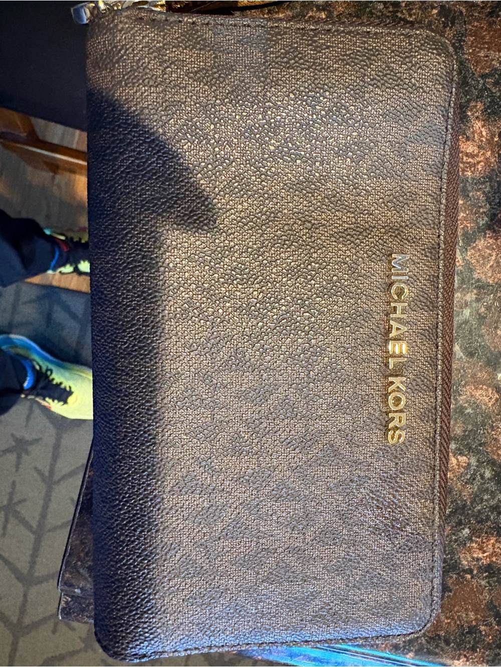 Michael Kors Brown Men’s Toiletry Pouch with Logo
